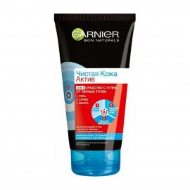Garnier Skin Naturals Средство очищающее для лица 3в1 Гель+Скраб+Маска Чистая кожа Актив 150мл